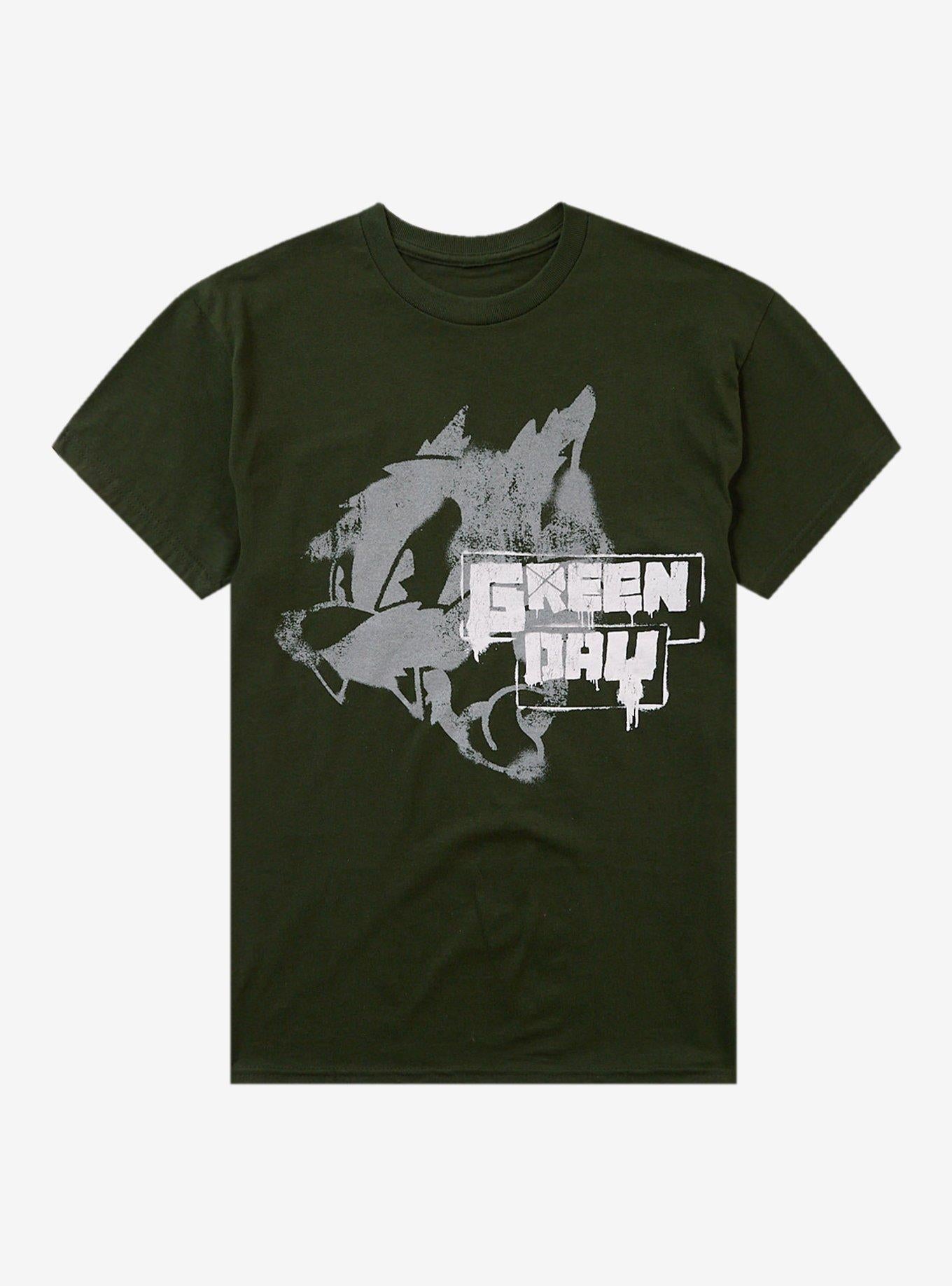 Green Day Hissing Cat Graffiti T-Shirt | Trending Graphic Tee For Fans
