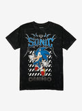 Sonic The Hedgehog Stripe Metal Dark Wash T-Shirt | Trending Graphic Tee For Fans