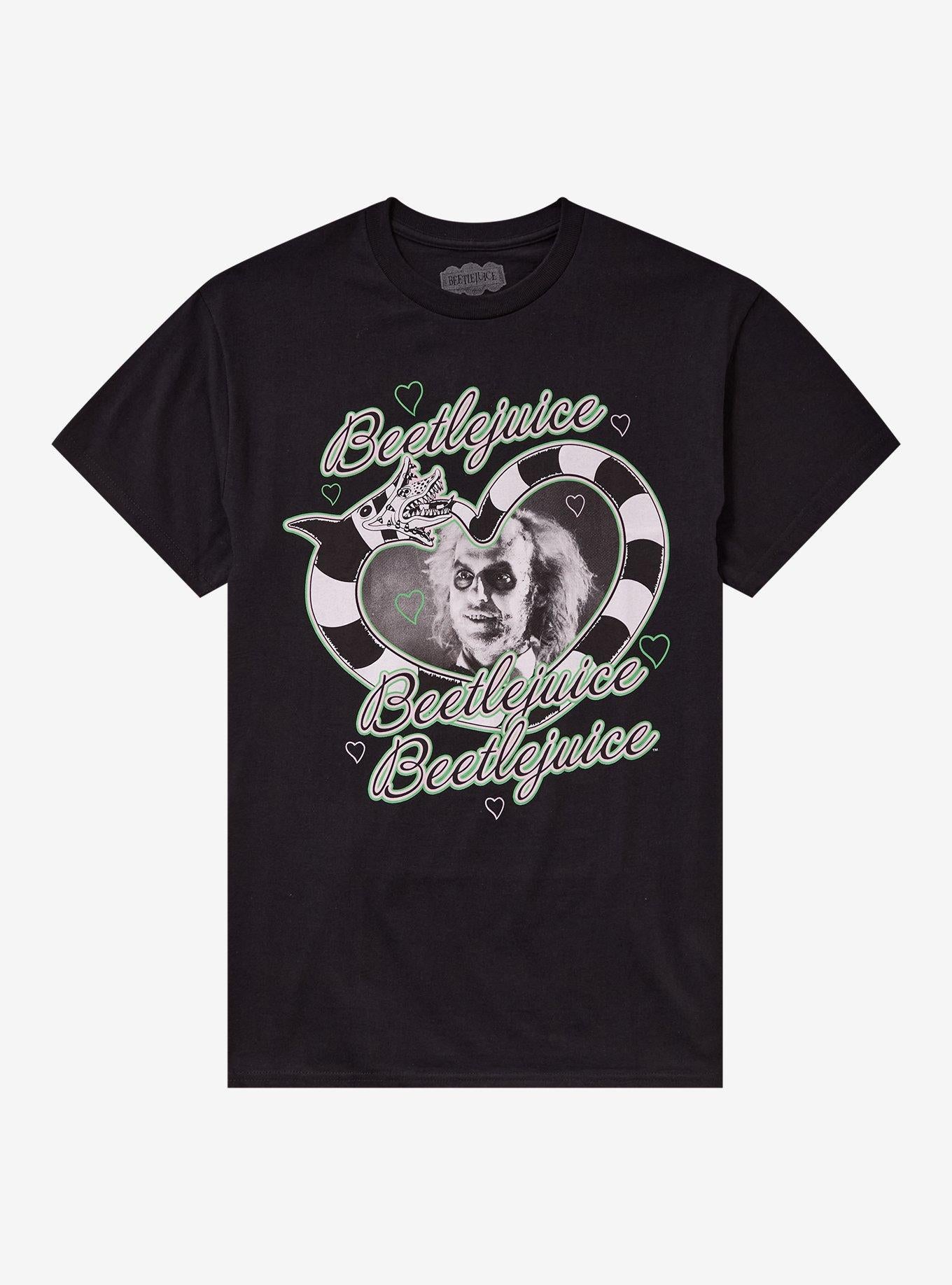 Beetlejuice Sandworm Heart Portrait T-Shirt | Trending Graphic Tee For Fans