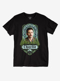 Twilight Charlie Stained Glass Portrait Girls T-Shirt | Trending Graphic Tee For Fans