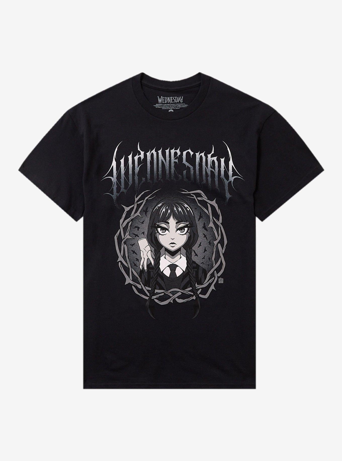 Wednesday Cartoon Portrait T-Shirt | Trending Graphic Tee For Fans