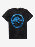 Jurassick World Rebirth Aqua Logo Mineral Wash T-Shirt | Trending Graphic Tee For Fans