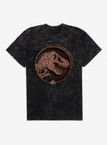 Jurassic World Rebirth Land Logo Mineral Wash T-Shirt | Trending Graphic Tee For Fans