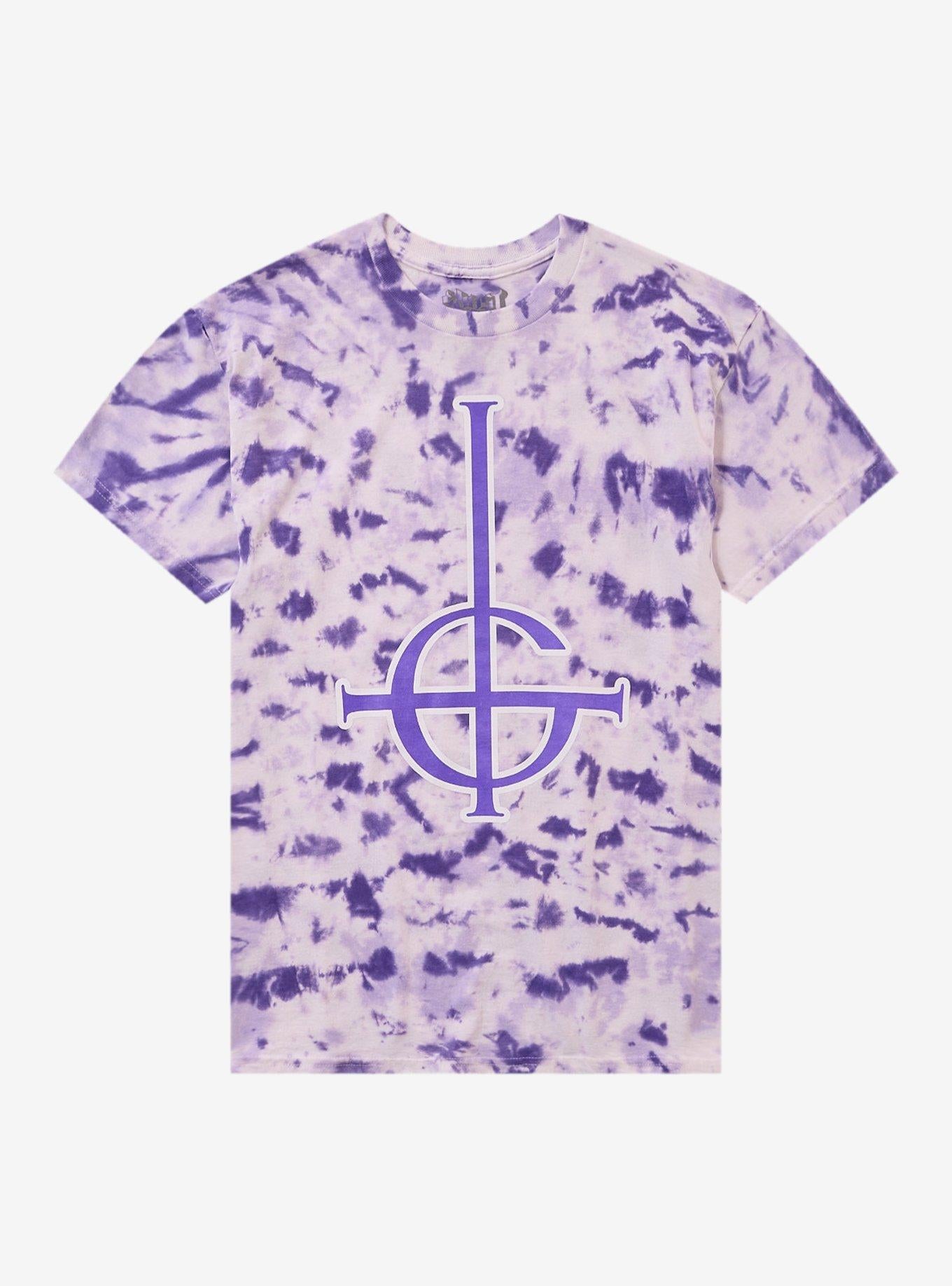 Ghost Grucifix Purple Crystal Wash T-Shirt | Trending Graphic Tee For Fans