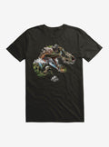 Jurassic World Rebirth Dinosaur Collage Logo T-Shirt | Trending Graphic Tee For Fans