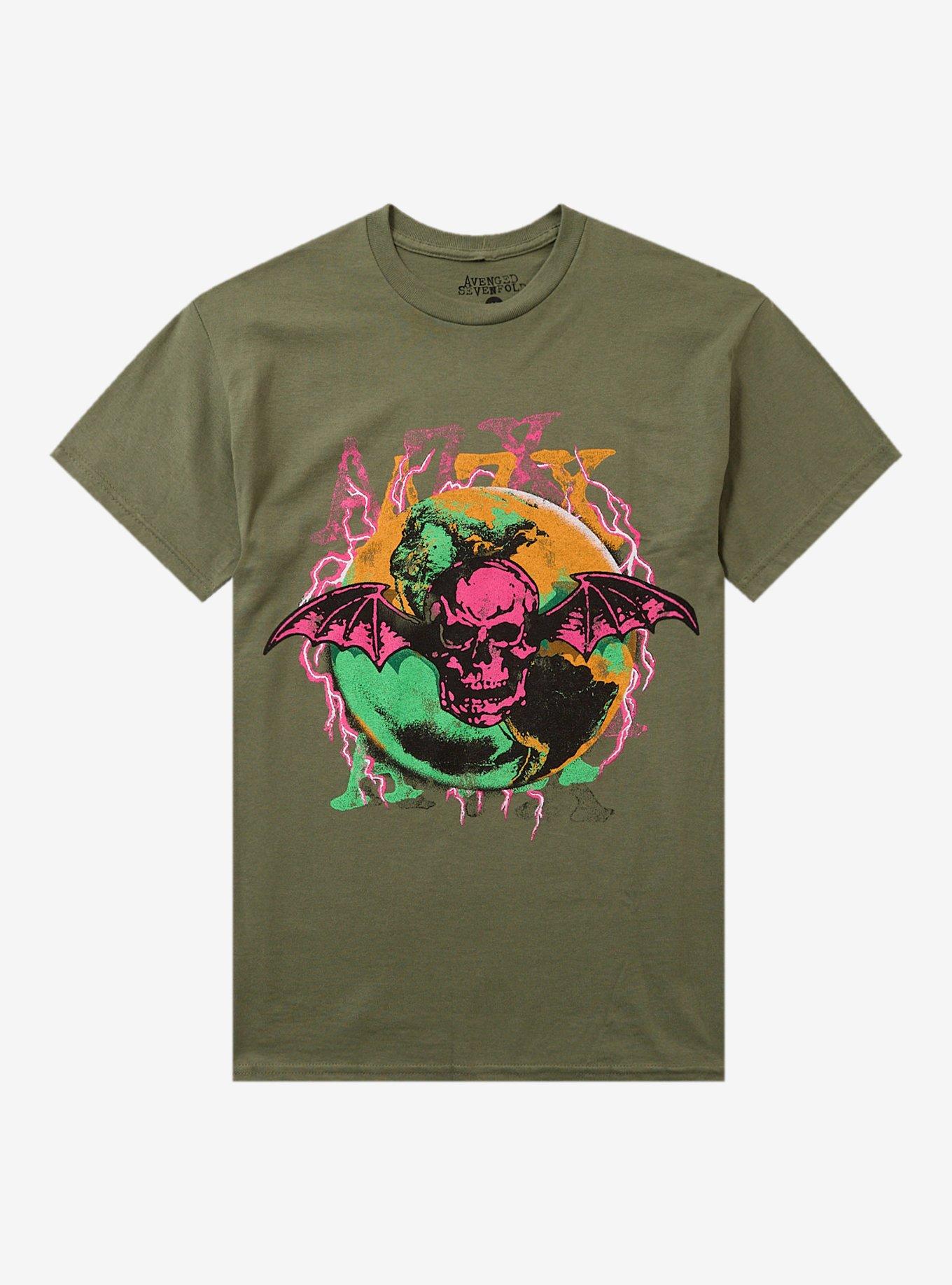 Avenged Sevenfold Deathbat Lightning Two-Sided T-Shirt | Trending Graphic Tee For Fans