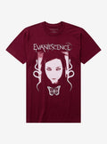 Evanescence Amy Lee Portrait Snakes T-Shirt | Trending Graphic Tee For Fans