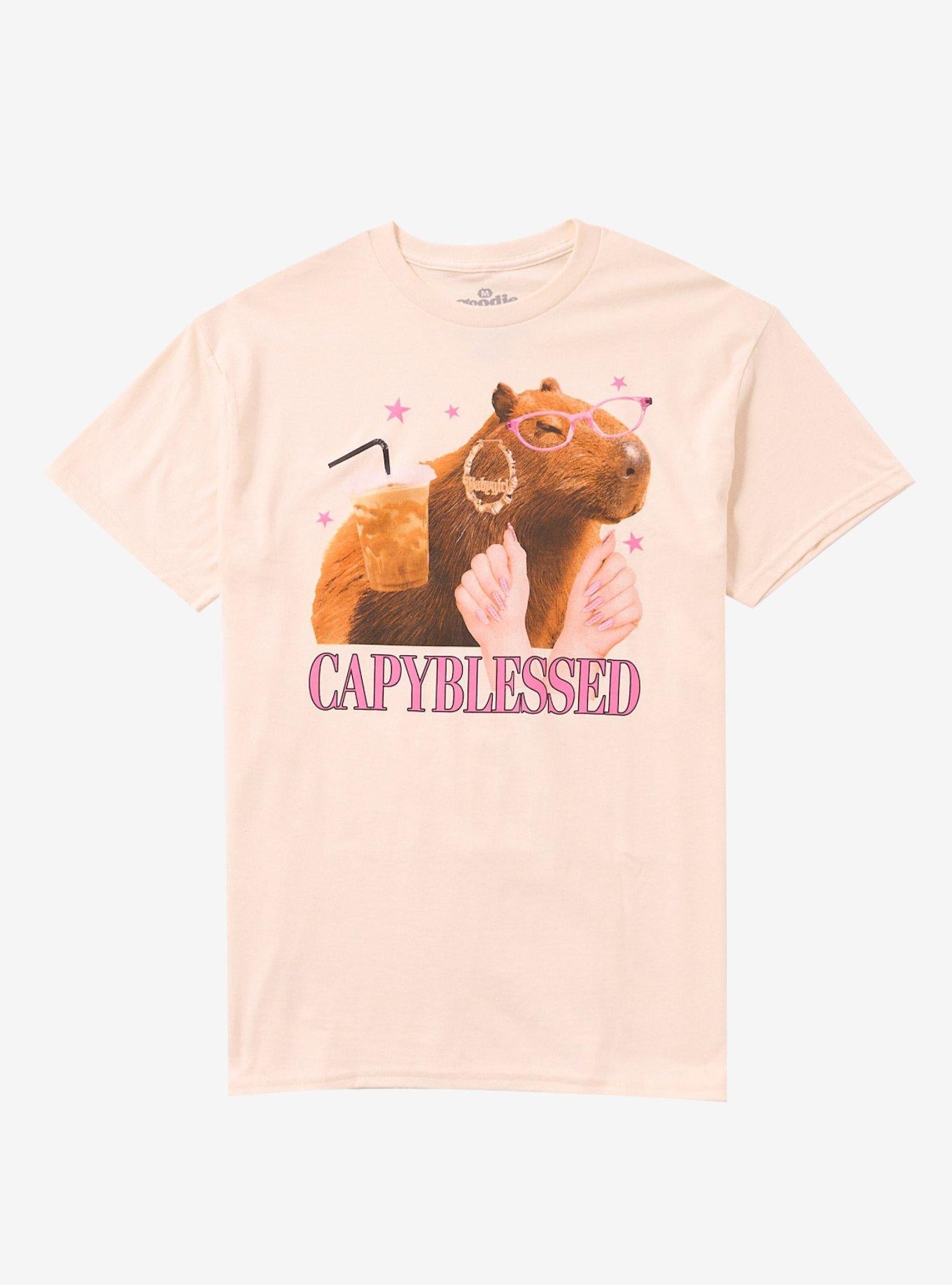 Capybara Blessed By Goodie Two Sleeves T-Shirt | Trending Graphic Tee For Fans