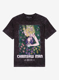 Chainsaw Man The Movie Reze Arc Flower Dark Wash T-Shirt | Trending Graphic Tee For Fans