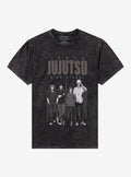 Jujutsu Kaisen First Years Puff Print Dark Wash T-Shirt | Trending Graphic Tee For Fans