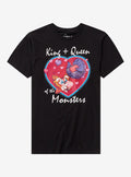 Godzilla & Mothra Heart King & Queen T-Shirt | Trending Graphic Tee For Fans
