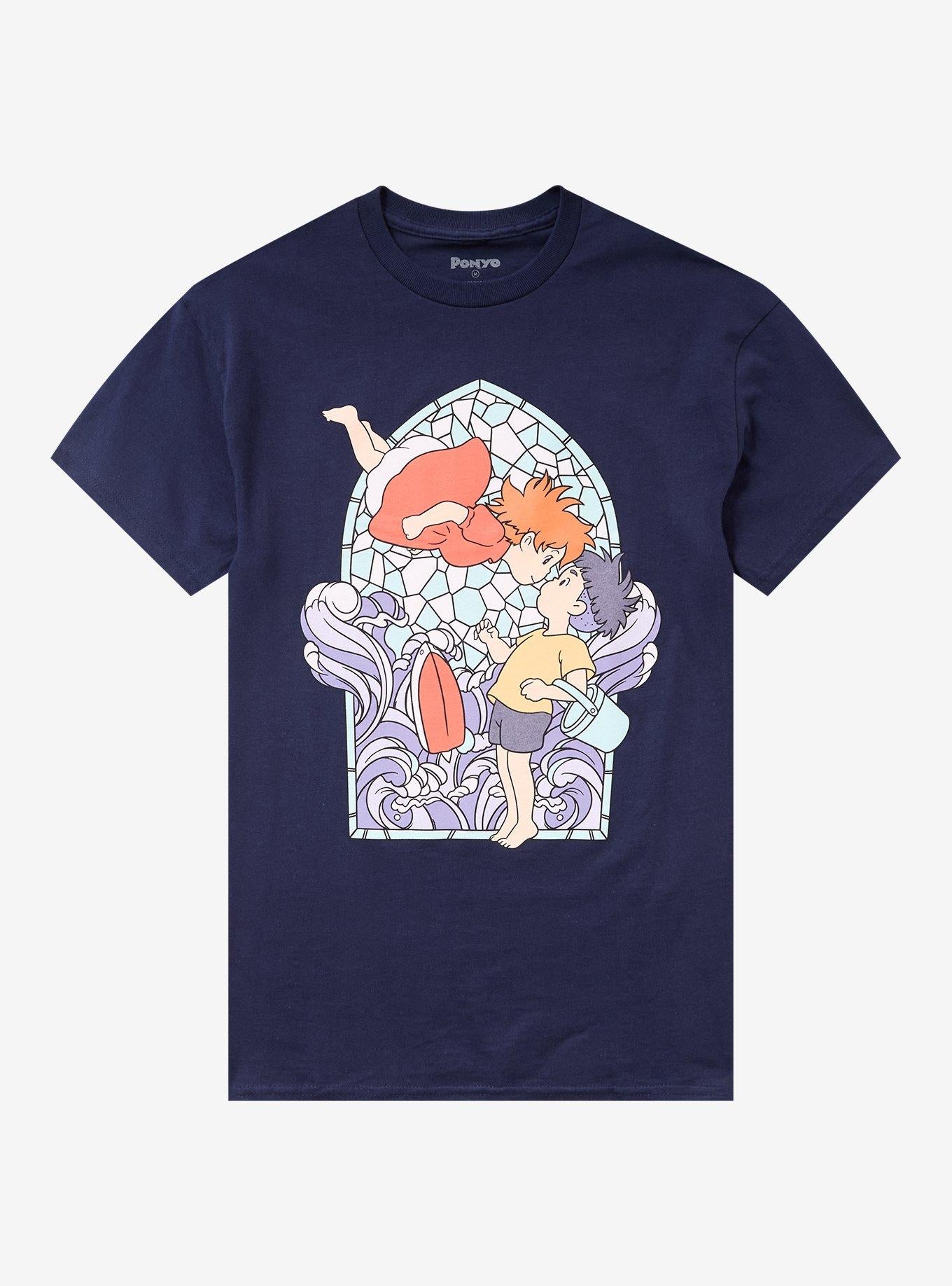 Studio Ghibli Ponyo Duo Stained Glass T-Shirt | Trending Graphic Tee For Fans