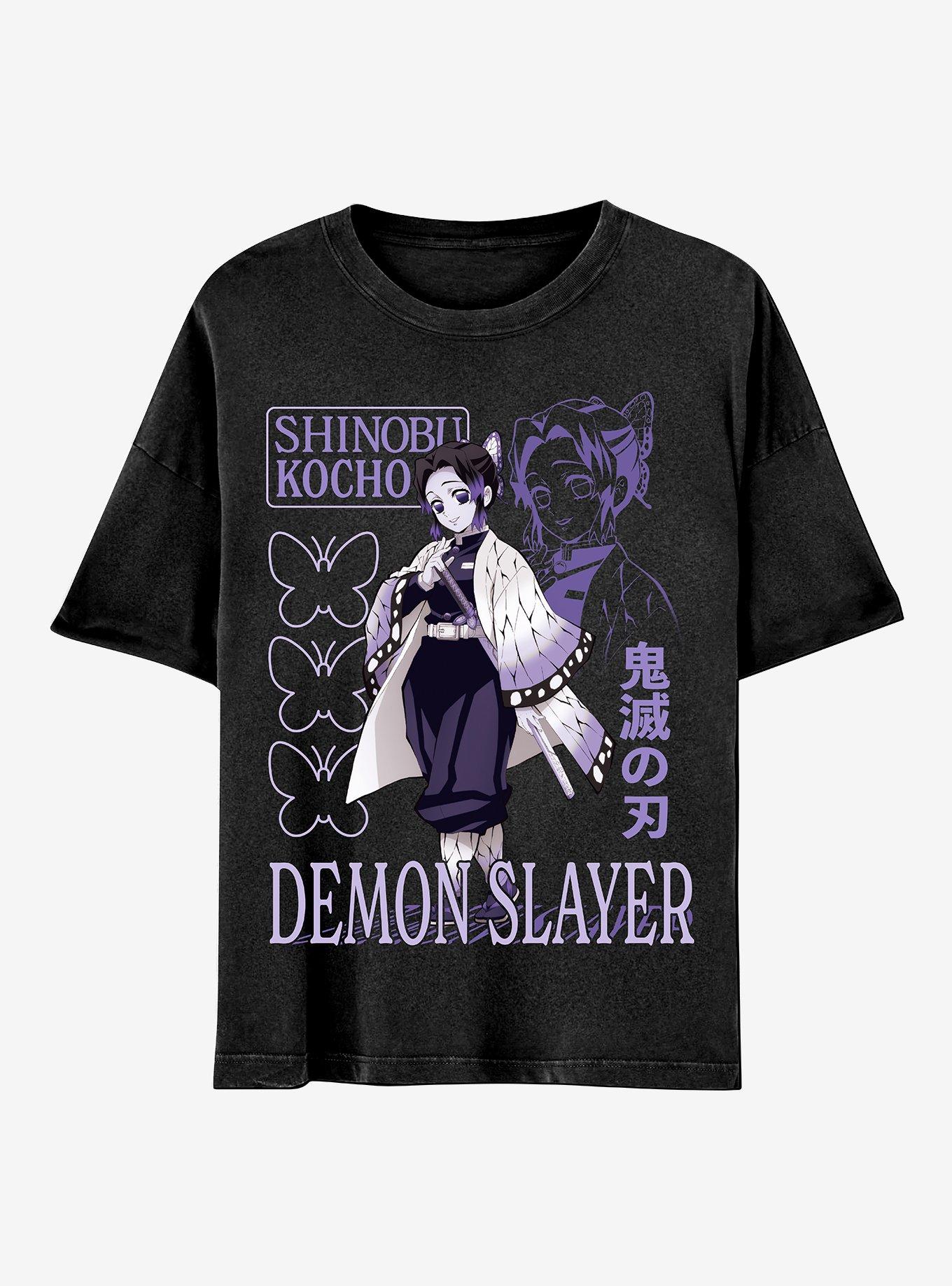 Demon Slayer Kimetsu No Yaiba Shinobu Kocho Butterflies T-Shirt | Trending Graphic Tee For Fans