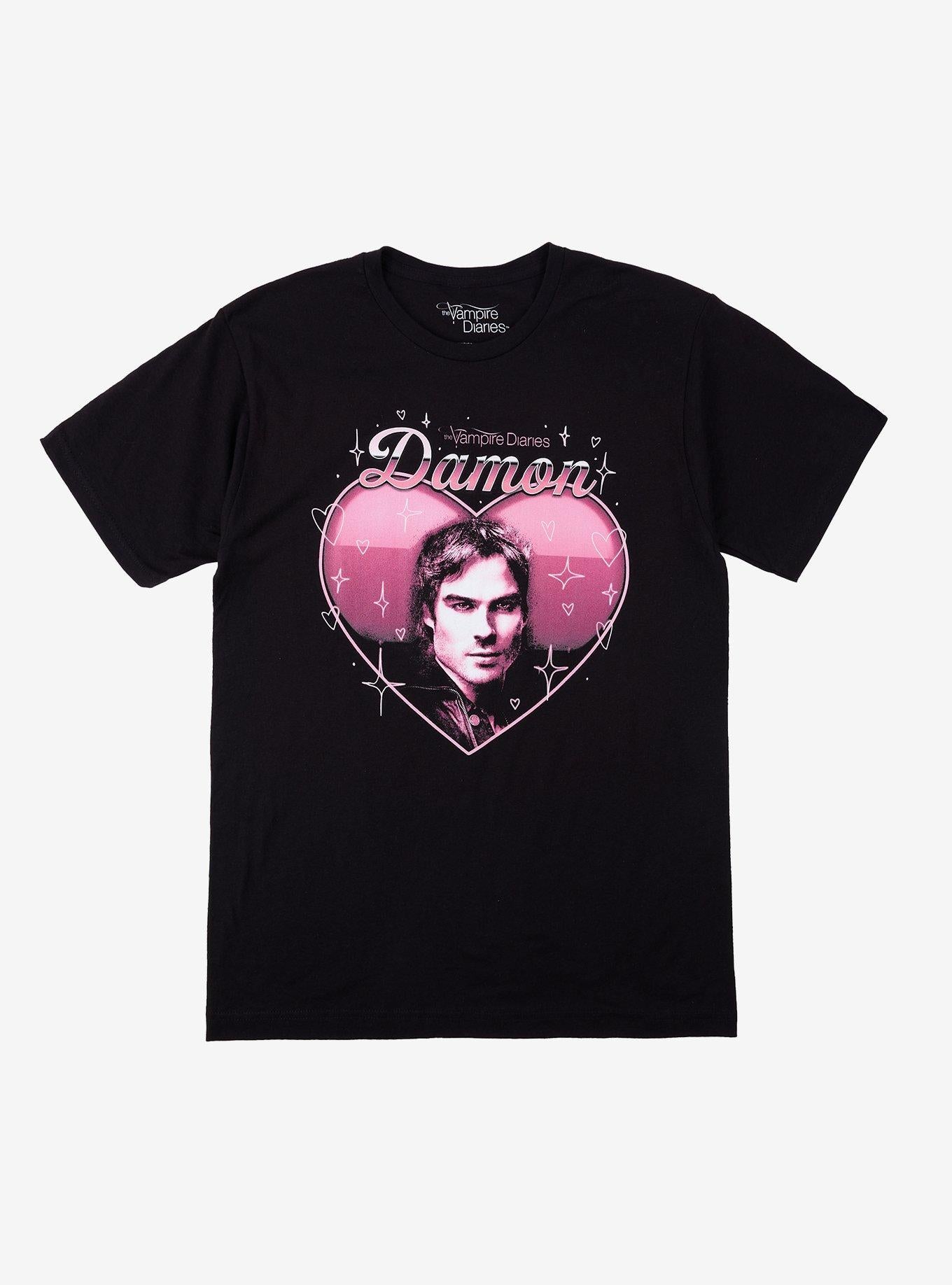 The Vampire Diaries Damon Heart Girls T-Shirt | Trending Graphic Tee For Fans