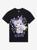 Kuromi Pastel Bear Glitter T-Shirt | Trending Graphic Tee For Fans