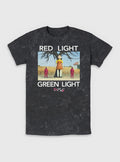 Squid Game Red Light Green Light Mineral Wash T-Shirt | Trending Graphic Tee For Fans