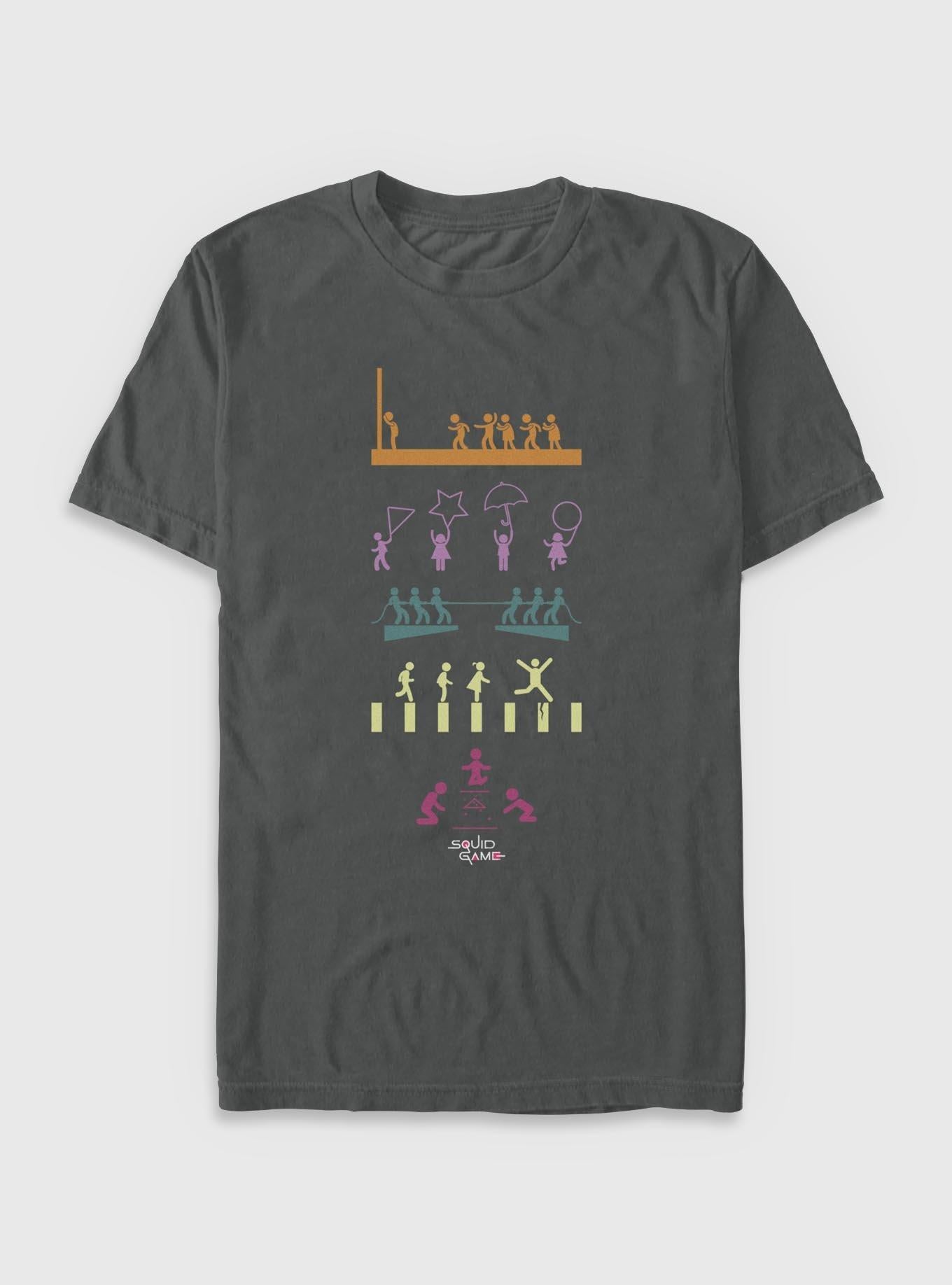 Squid Game Game Icons Garment Dye T-Shirt | Trending Graphic Tee For Fans