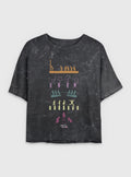 Squid Game Game Icons Girls Mineral Wash Crop T-Shirt | Trending Graphic Tee For Fans