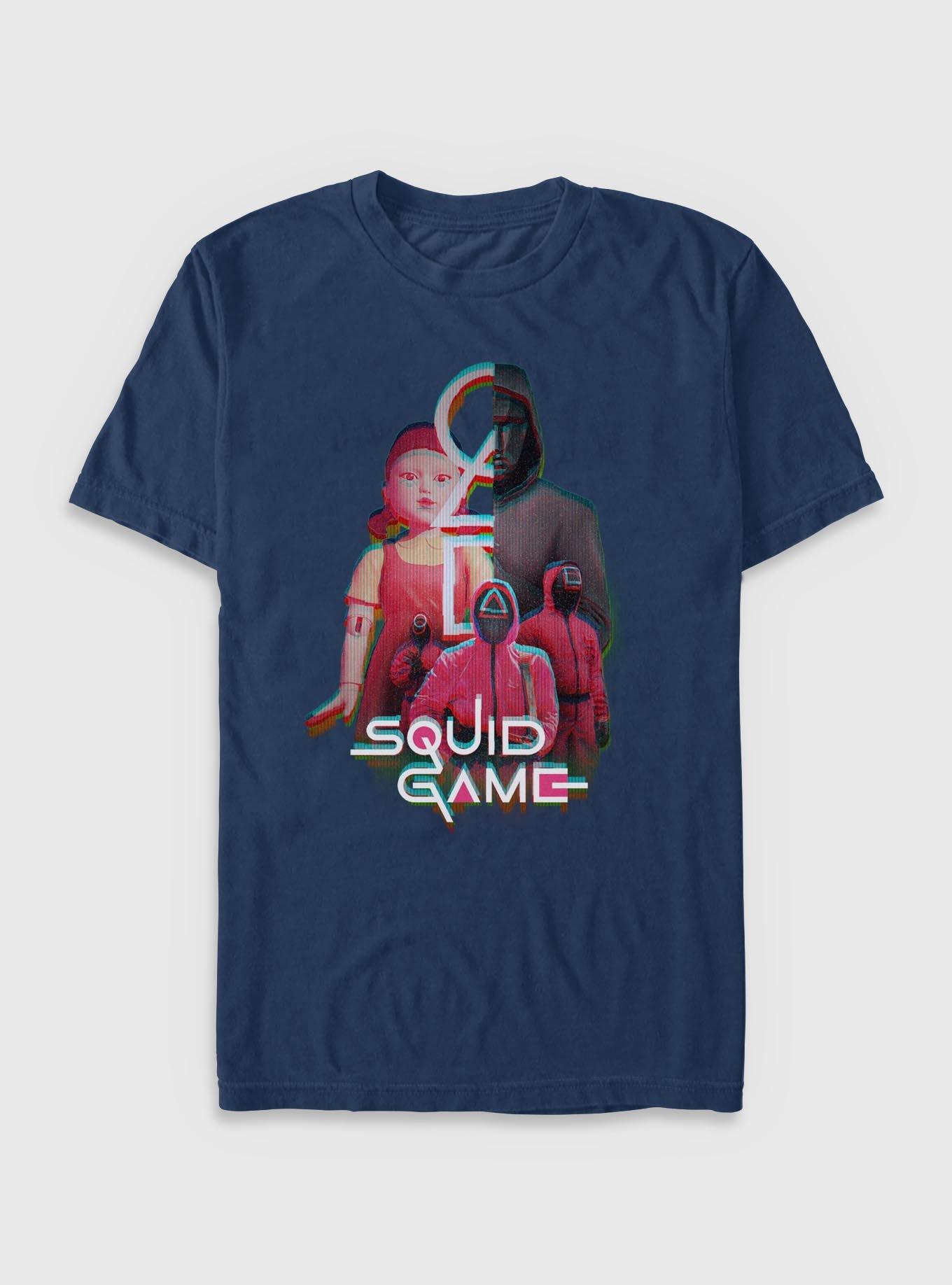 Squid Game Glitch Garment Dye T-Shirt | Trending Graphic Tee For Fans
