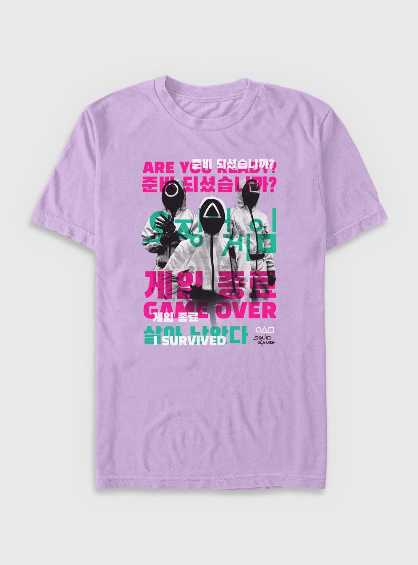 Squid Game Game Over I Survived Garment Dye T-Shirt | Trending Graphic Tee For Fans