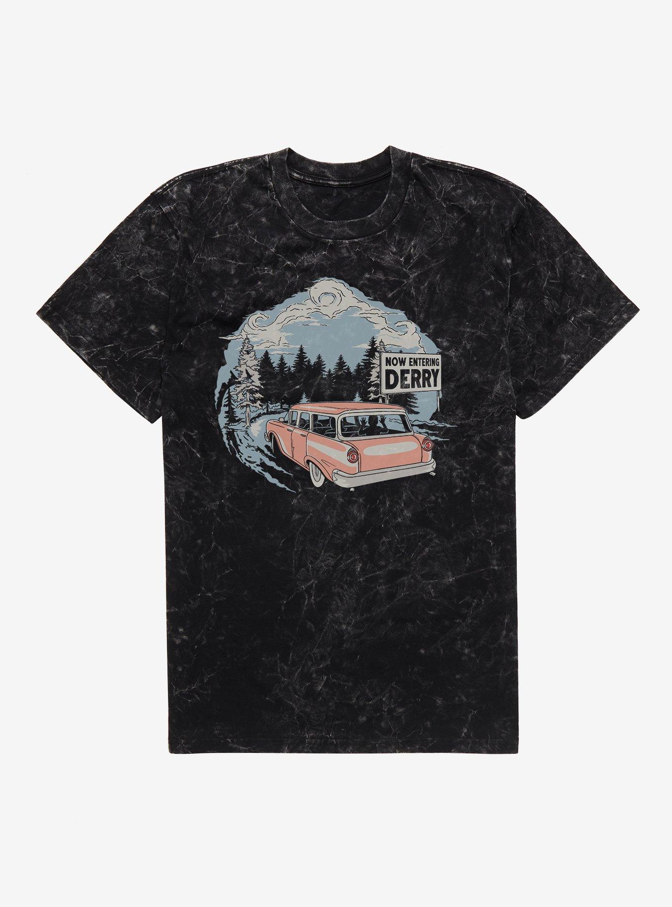 IT Welcome To Derry Now Entering Derry Mineral Wash T-Shirt | Trending Graphic Tee For Fans