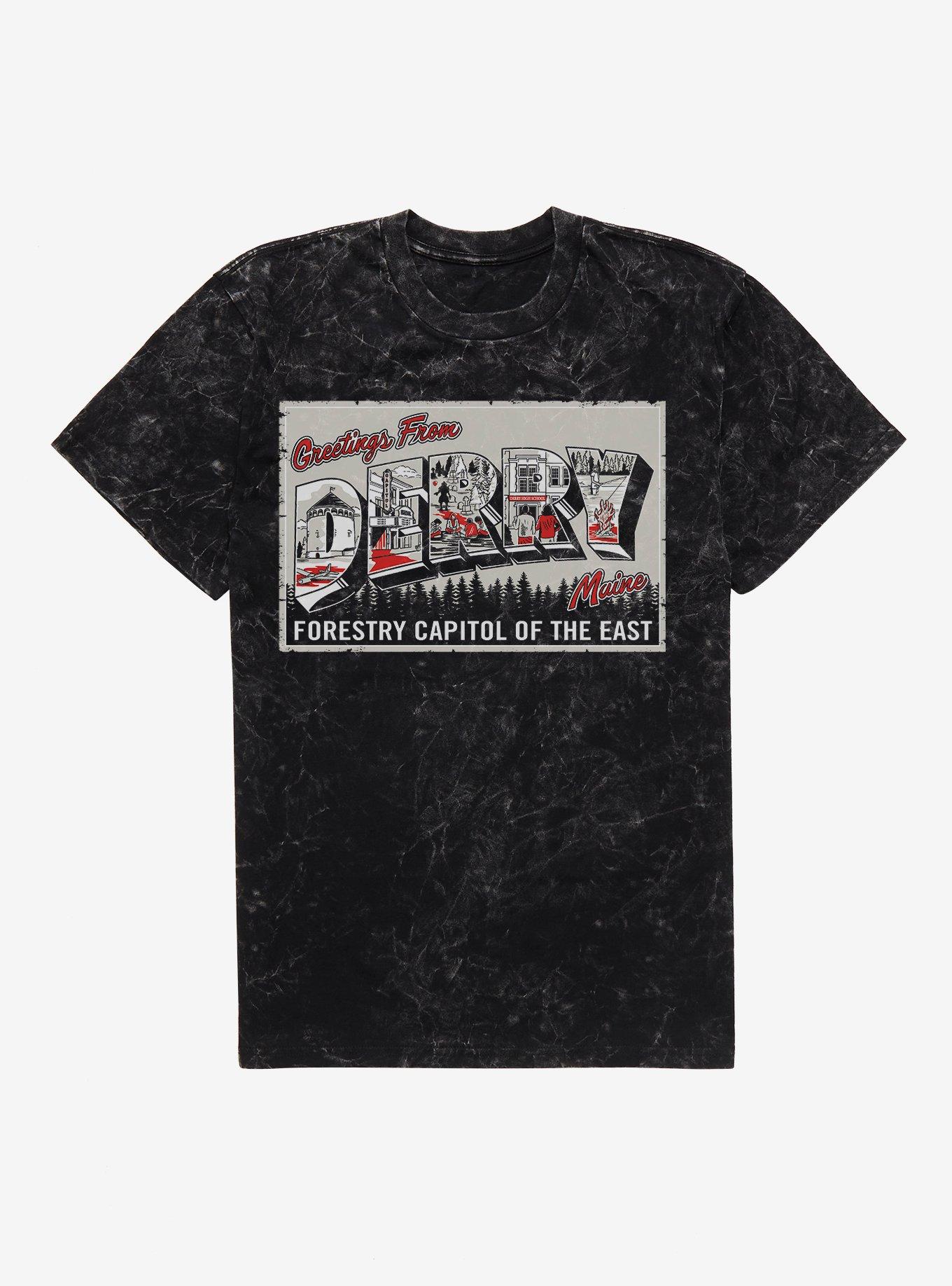 IT Welcome To Derry Greetings Form Derry Maine Mineral Wash T-Shirt | Trending Graphic Tee For Fans