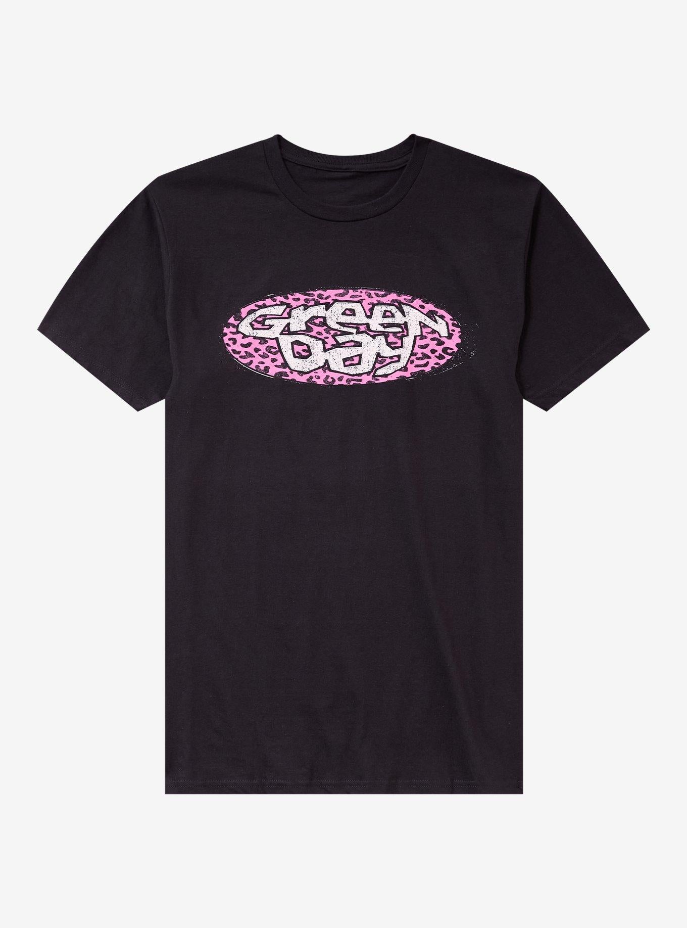 Green Day Pink Cheetah Print Logo T-Shirt | Trending Graphic Tee For Fans