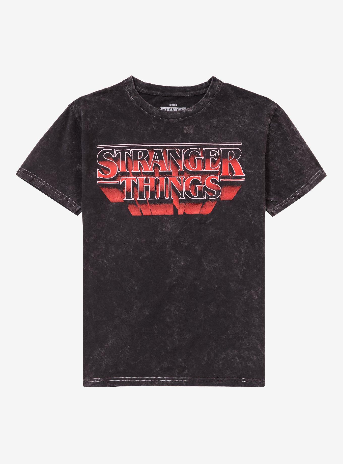 Stranger Things Logo Dark Wash T-Shirt | Trending Graphic Tee For Fans