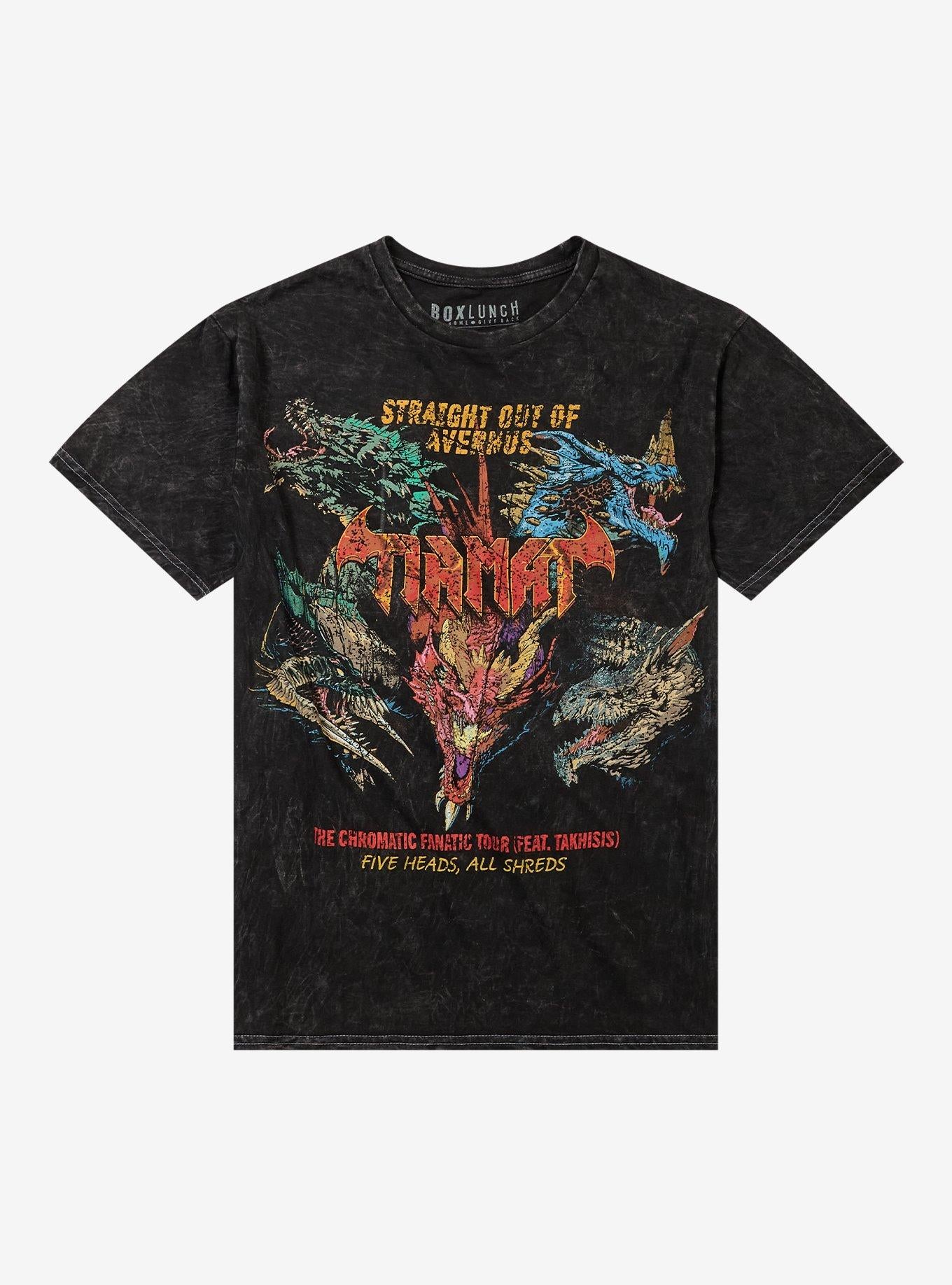 Dungeons & Dragons Tiamat Dragon Dark Wash T-Shirt | Trending Graphic Tee For Fans