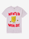 SpongeBob SquarePants Wanted Maniac Poster T-Shirt | Trending Graphic Tee For Fans