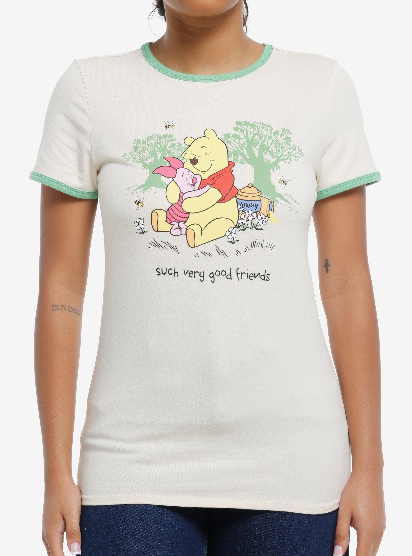 Disney Winnie The Pooh Hug Girls Ringer T-Shirt | Trending Graphic Tee For Fans