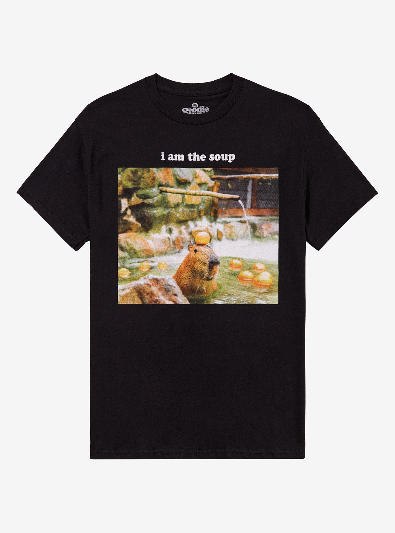 Capybara Soup By Goodie Two Sleeves T-Shirt | Trending Graphic Tee For Fans