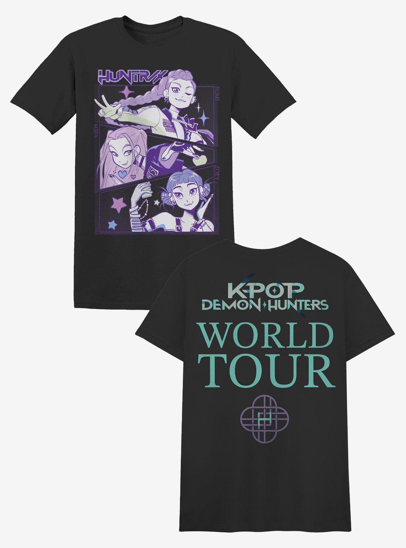KPop Demon Hunters Huntrix World Tour Double-Sided T-Shirt | Trending Graphic Tee For Fans