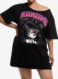 Kuromi Off-The-Shoulder Dress Plus Size T-Shirt | Trending Graphic Tee For Fans