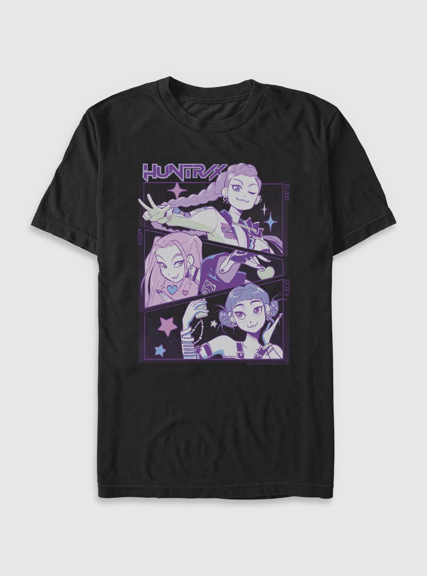 KPop Demon Hunters Huntrix Group Panels T-Shirt | Trending Graphic Tee For Fans