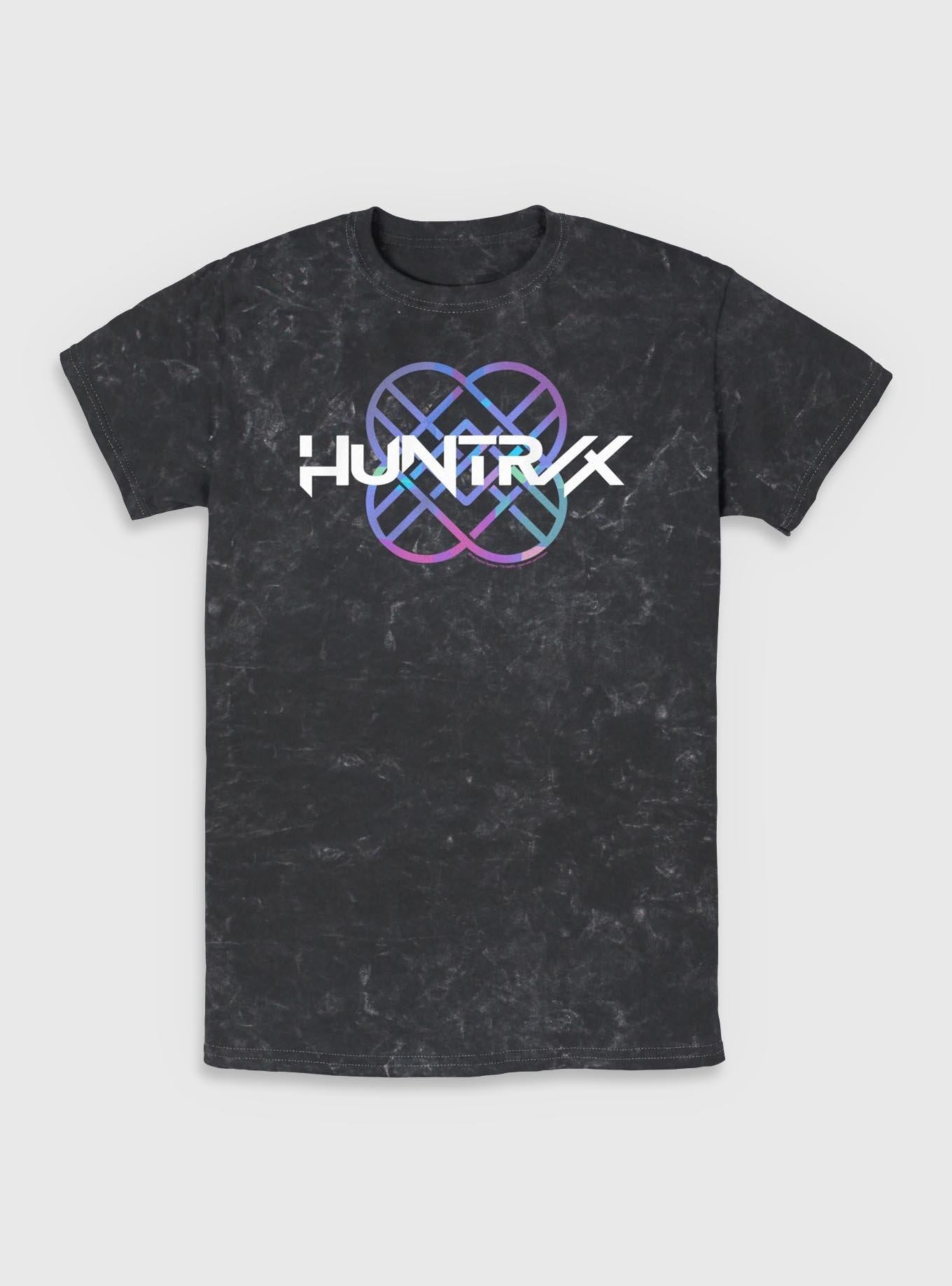 KPop Demon Hunters Huntrix Logo Mineral Wash T-Shirt | Trending Graphic Tee For Fans