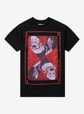 Terrifier Art The Clown & Vicky Paying Card T-Shirt | Trending Graphic Tee For Fans