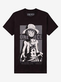 One Piece Luffy Black & White Portrait T-Shirt | Trending Graphic Tee For Fans