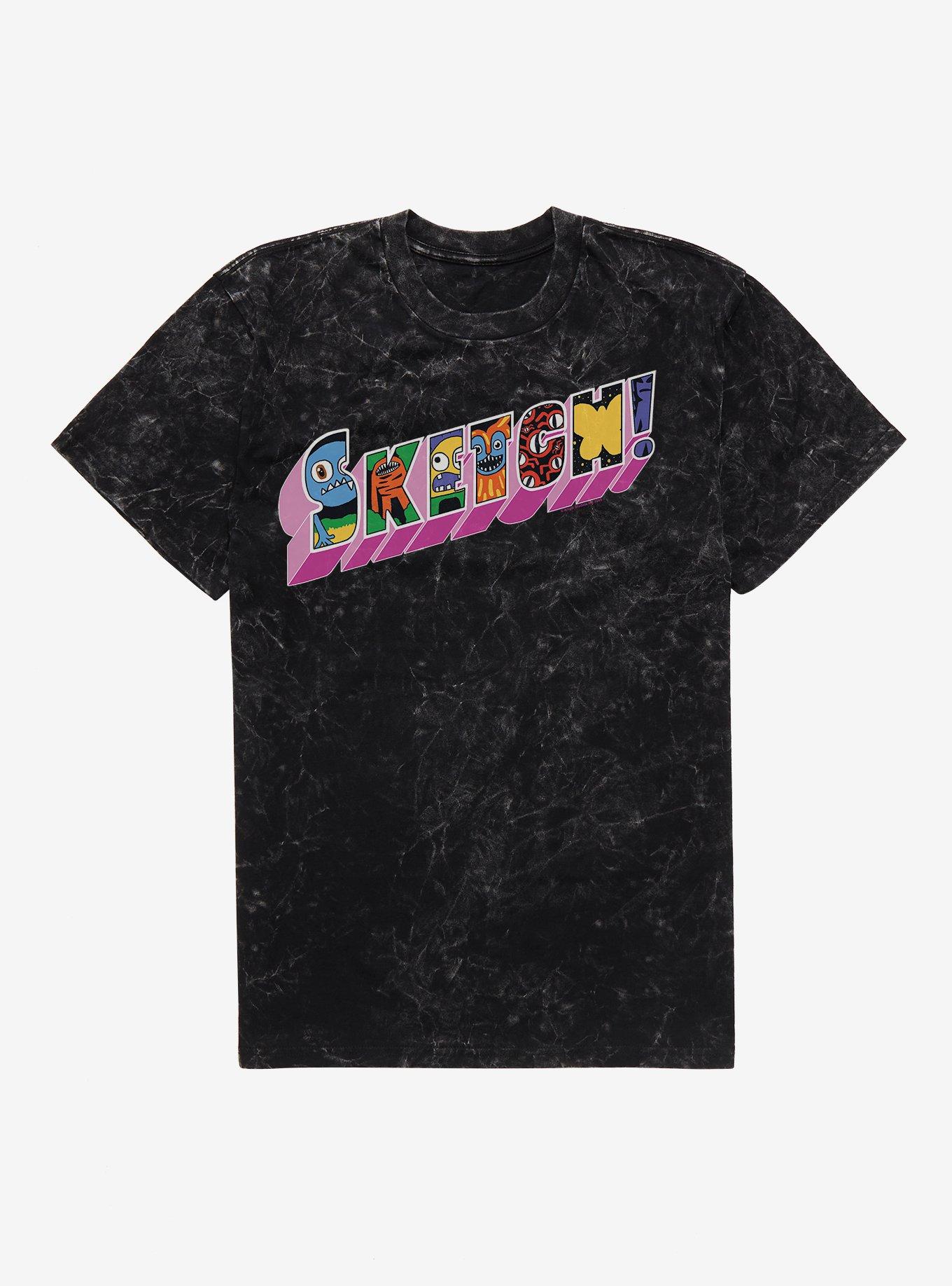 Sketch Postcard Logo Mineral Wash T-Shirt | Trending Graphic Tee For Fans