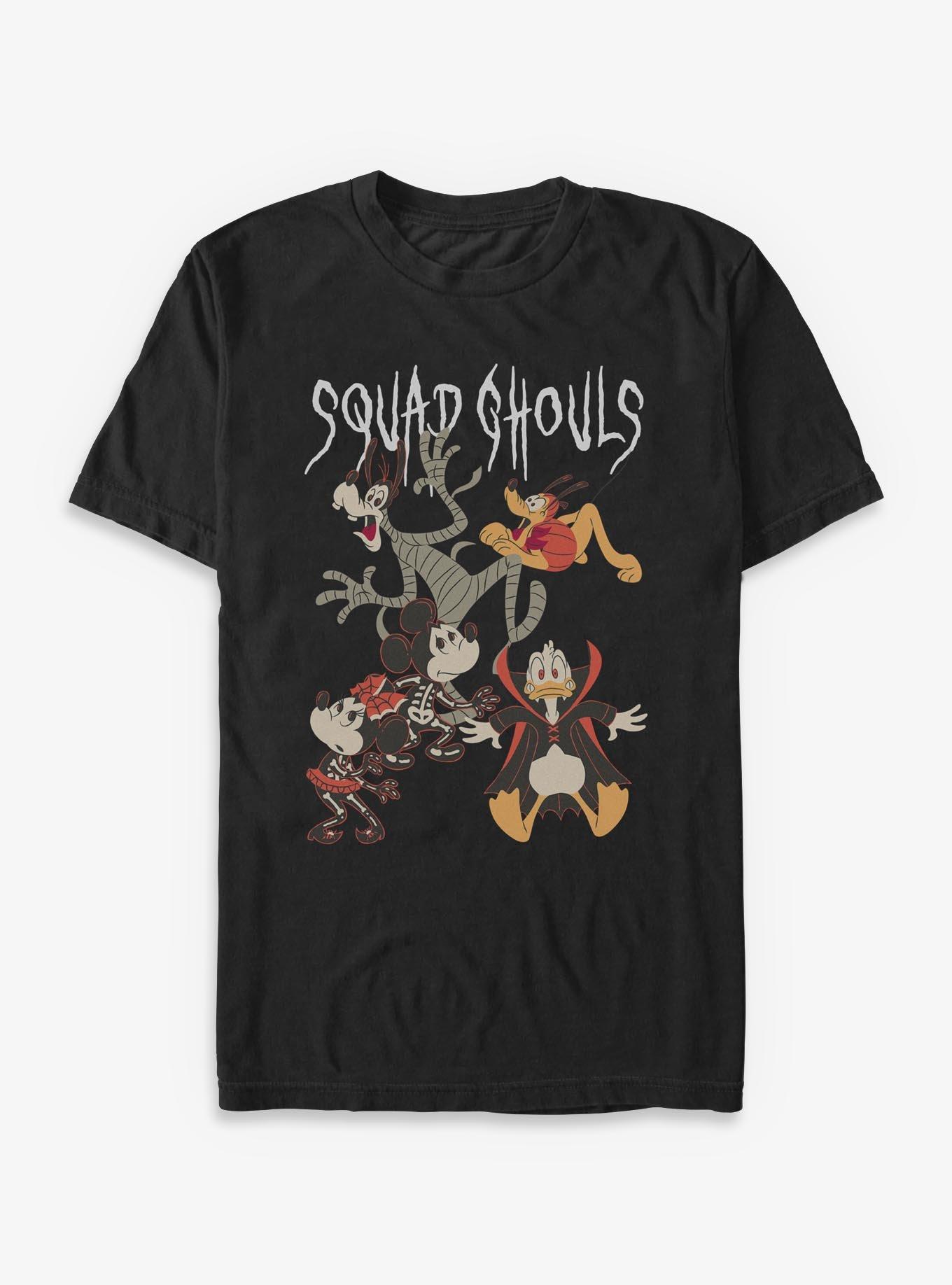Disney Mickey Mouse & Friends Squad Ghouls T-Shirt | Trending Graphic Tee For Fans