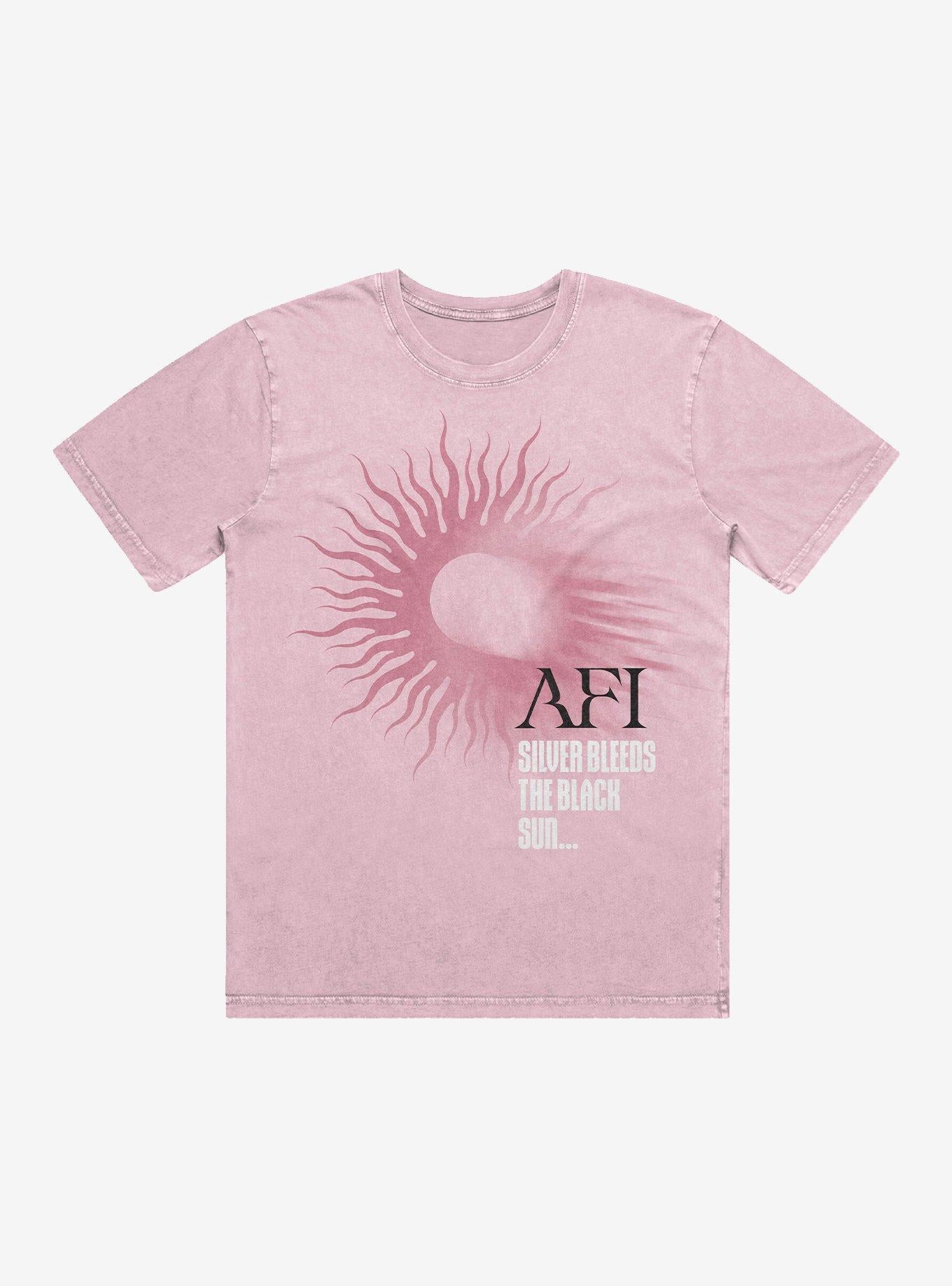 AFI Silver Bleeds The Black Sun... Pink Hot Topic Exclusive T-Shirt | Trending Graphic Tee For Fans