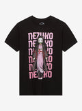 Demon Slayer Kimetsu No Yaiba Nezuko Name & Portrait T-Shirt | Trending Graphic Tee For Fans