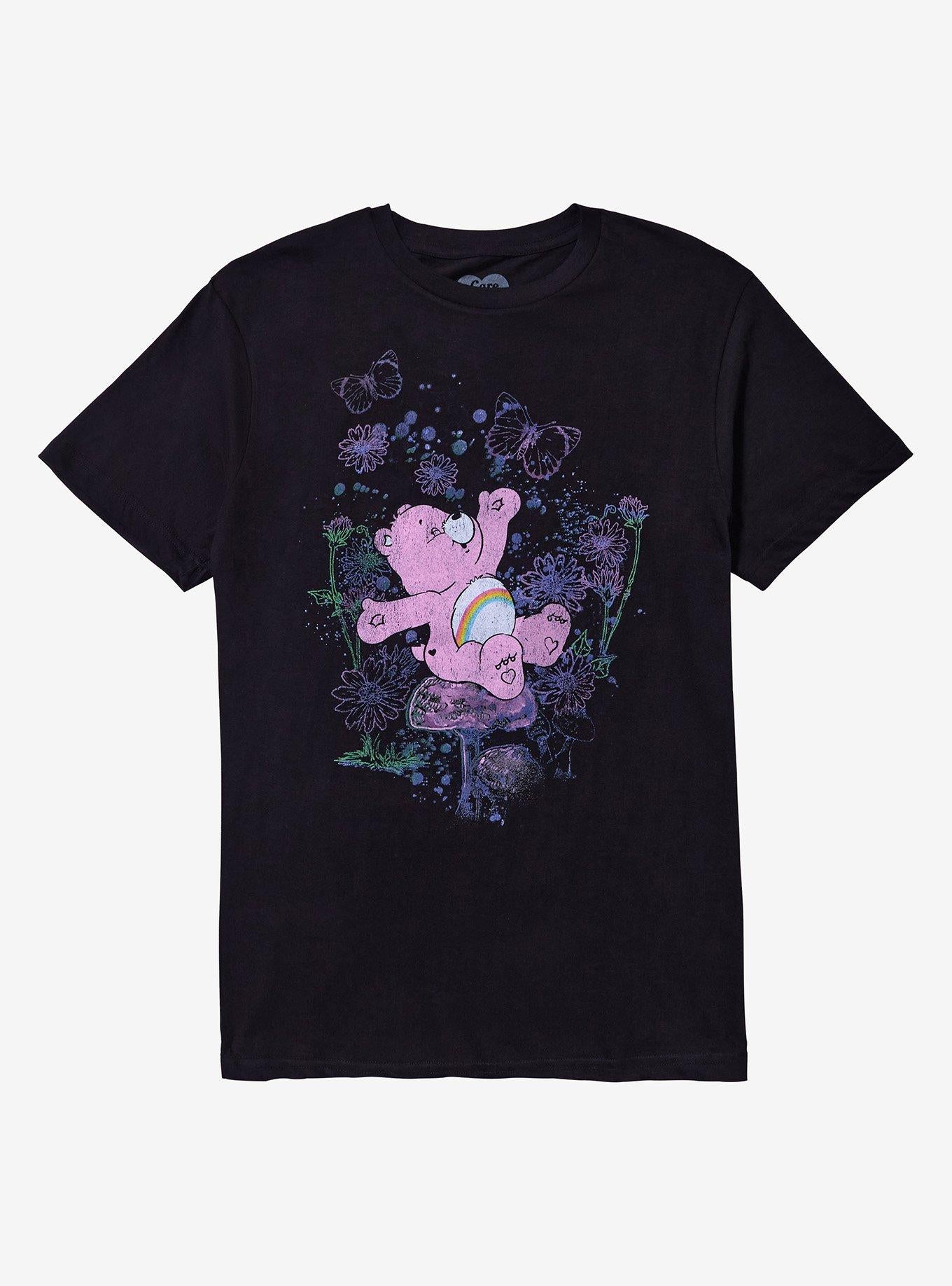 Care Bears Cheer Bear Vintage Floral T-Shirt | Trending Graphic Tee For Fans