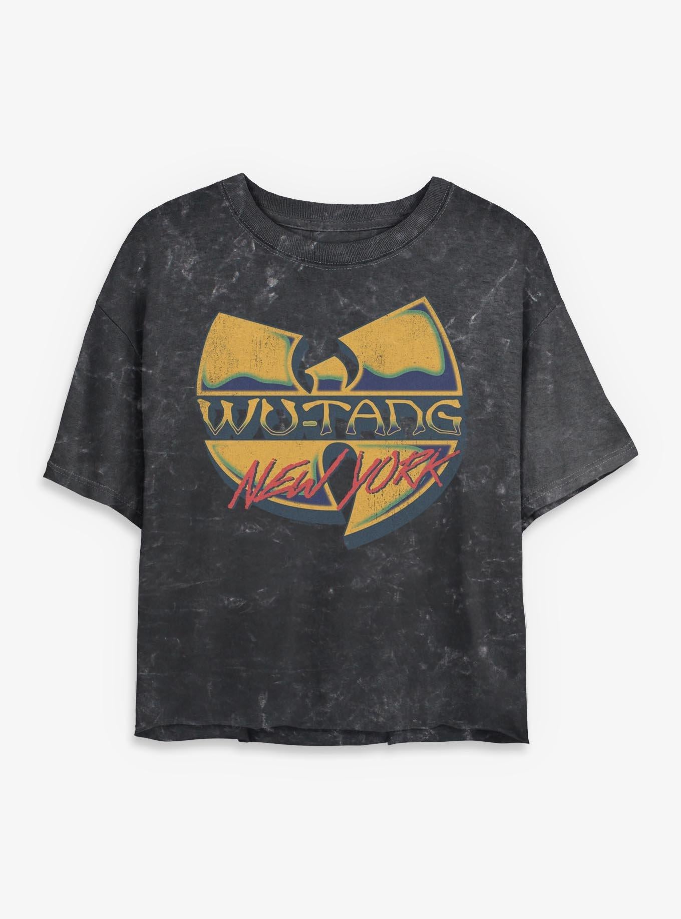 Wu-Tang Clan New York Girls Mineral Wash Crop T-Shirt | Trending Graphic Tee For Fans