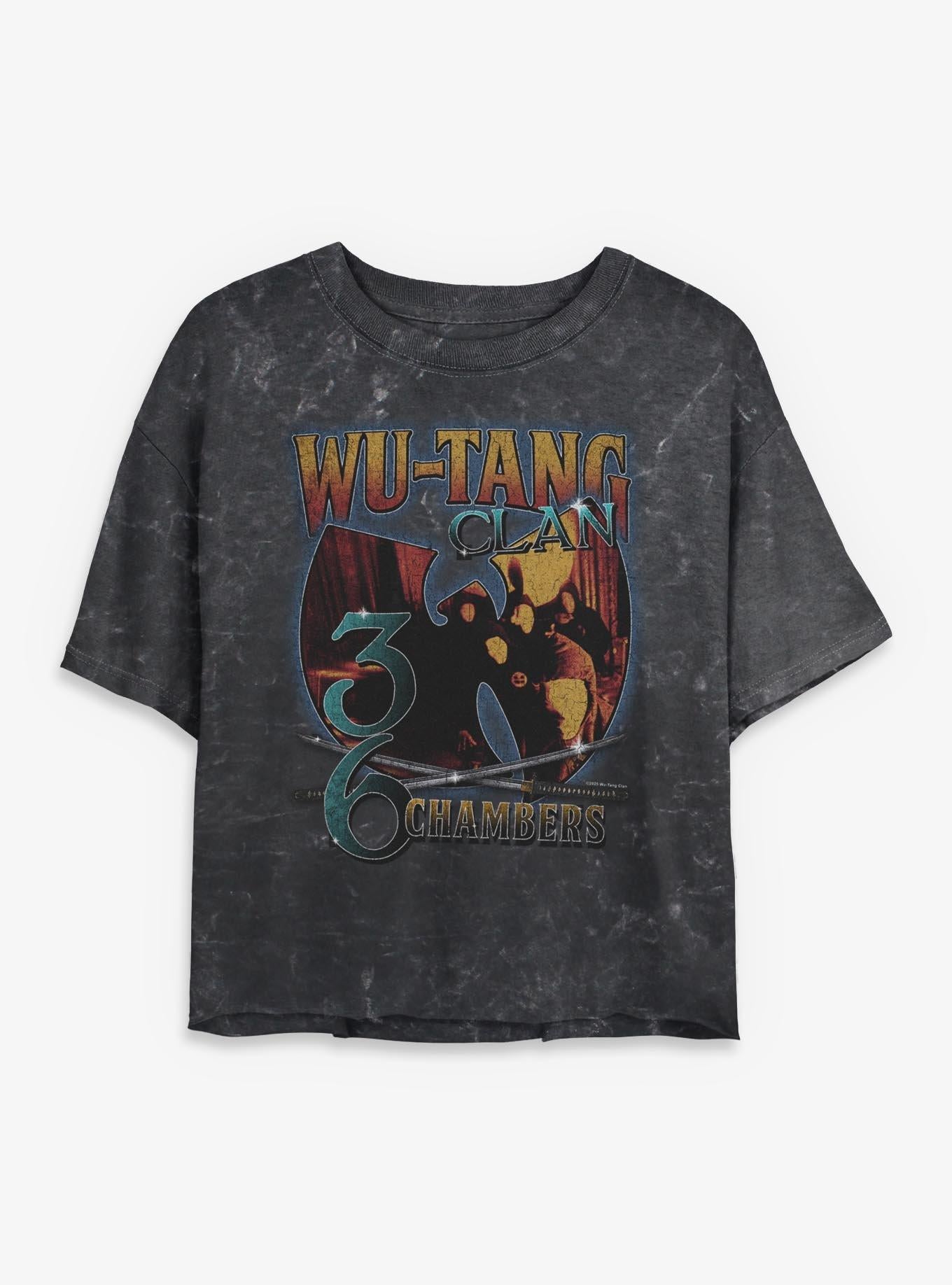 Wu-Tang Clan 36 Chambers Girls Mineral Wash Crop T-Shirt | Trending Graphic Tee For Fans