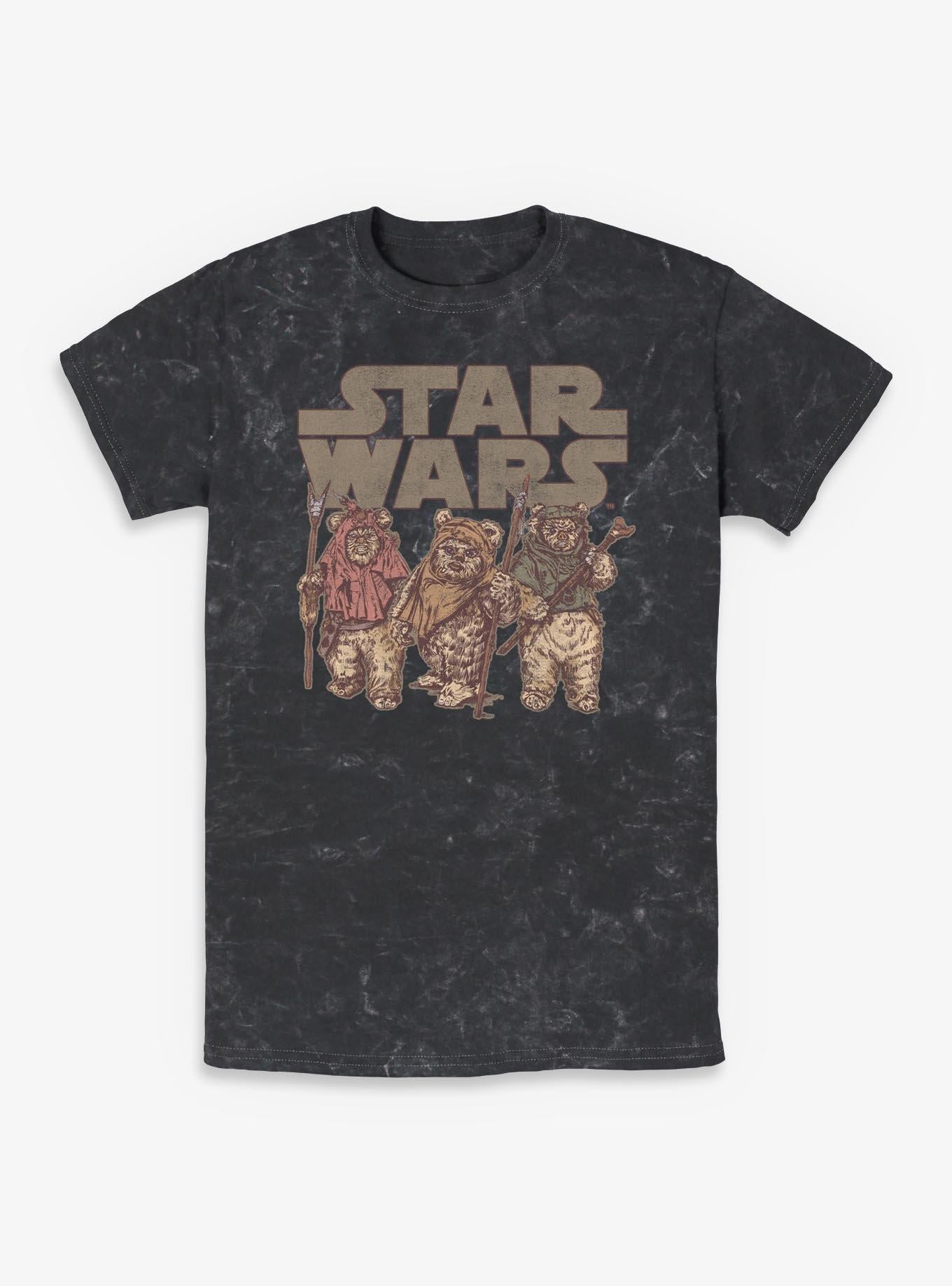 Star Wars Ewok Group Mineral Wash T-Shirt | Trending Graphic Tee For Fans