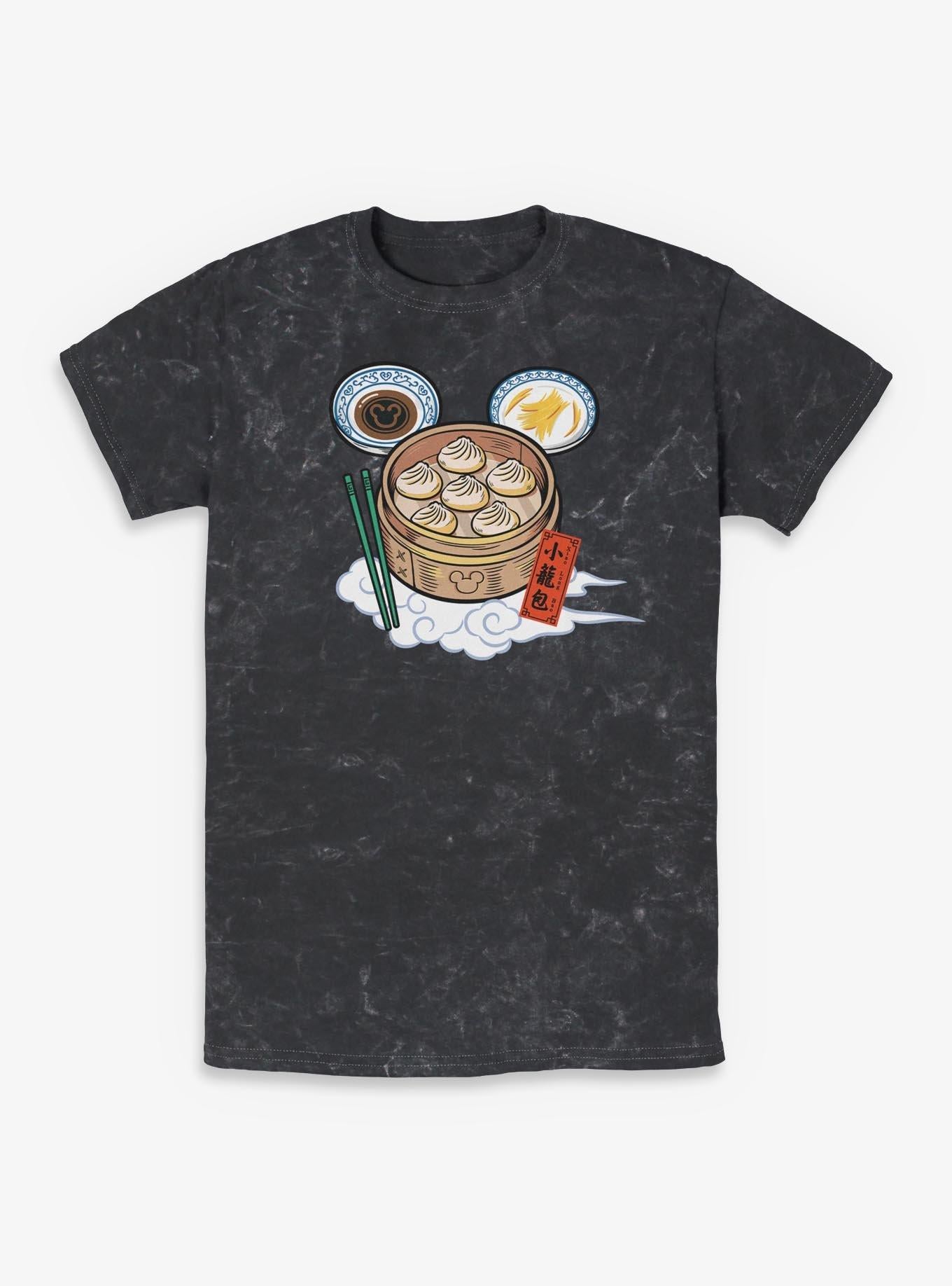 Disney Mickey Mouse Xialongbao Dumpling Mineral Wash T-Shirt | Trending Graphic Tee For Fans