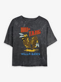 Wu-Tang Clan Killer Bees Girls Mineral Wash Crop T-Shirt | Trending Graphic Tee For Fans