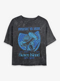 Wu-Tang Clan Protect Ya Neck Staten Island New York Girls Mineral Wash Crop T-Shirt | Trending Graphic Tee For Fans