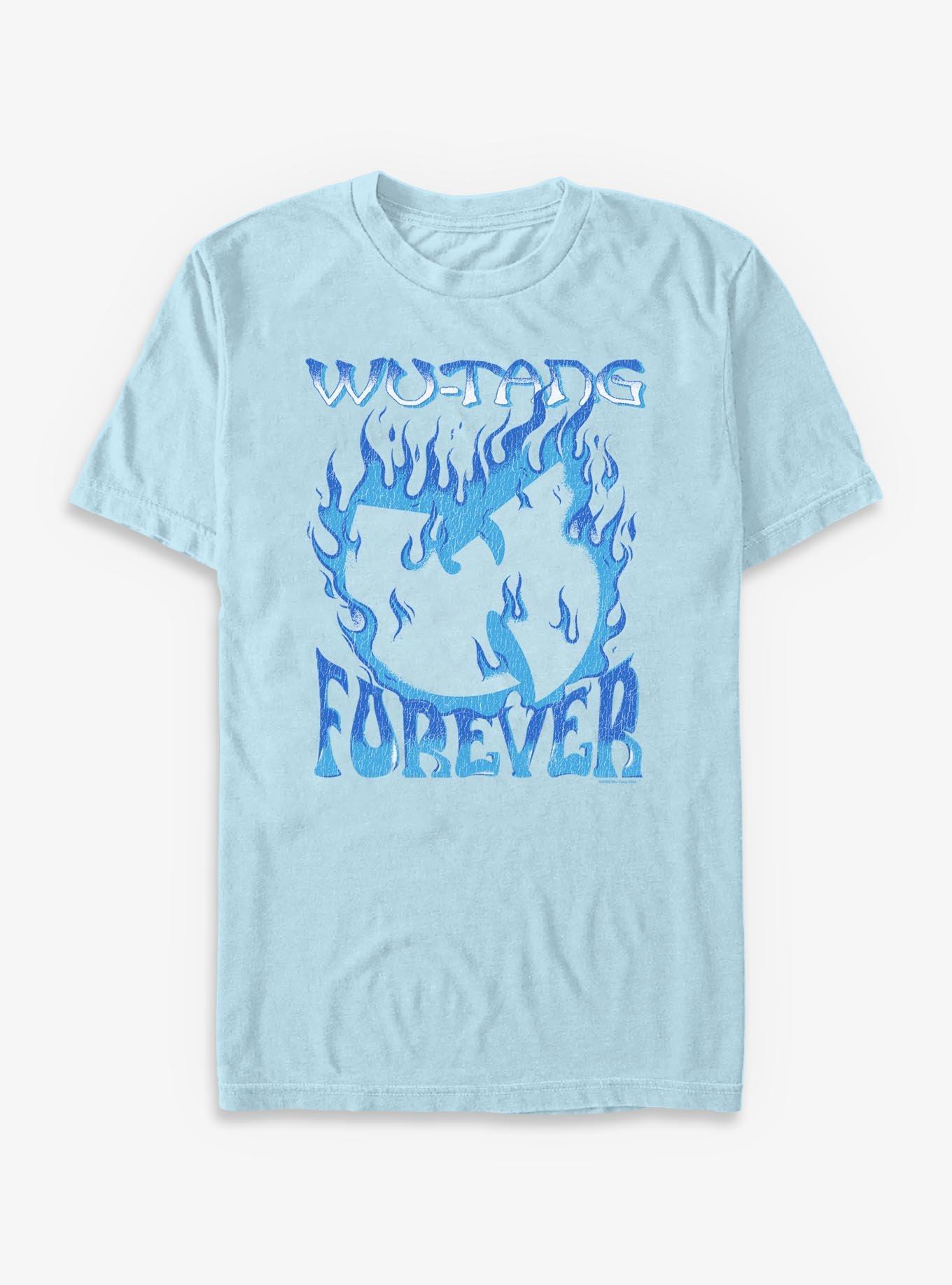 Wu-Tang Clan Blue Flame Logo Garment Dye T-Shirt | Trending Graphic Tee For Fans